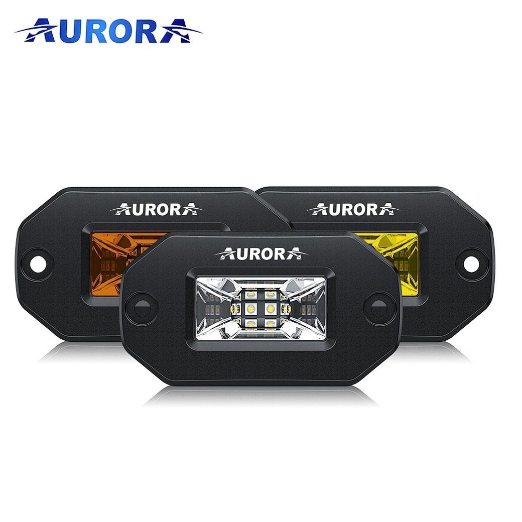 Врезная cветодиодная LED фара Aurora 2" 20Вт (Рабочий свет)