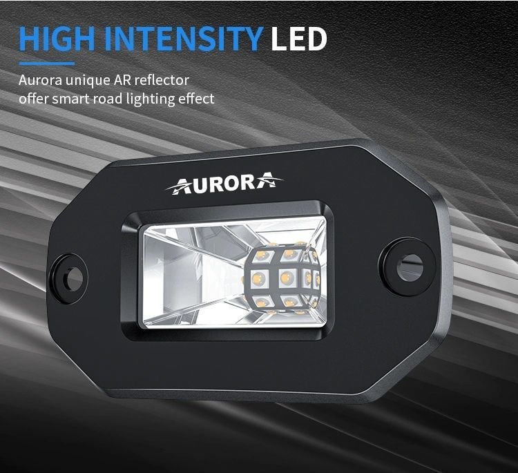 Врезная cветодиодная LED фара Aurora 2" 20Вт (Рабочий свет)