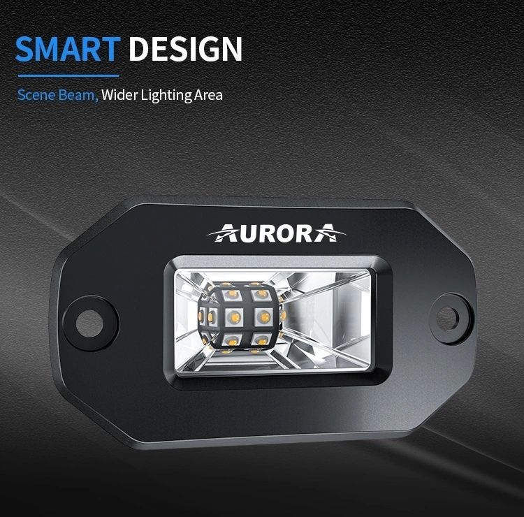 Врезная cветодиодная LED фара Aurora 2" 20Вт (Рабочий свет)