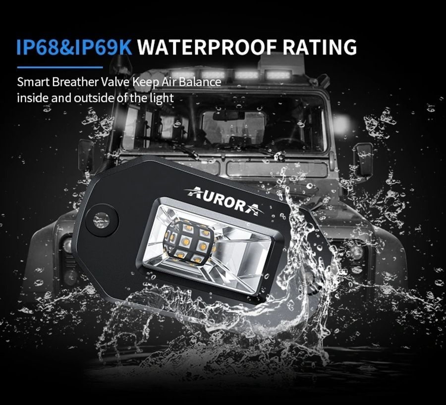 Врезная cветодиодная LED фара Aurora 2" 20Вт (Рабочий свет)
