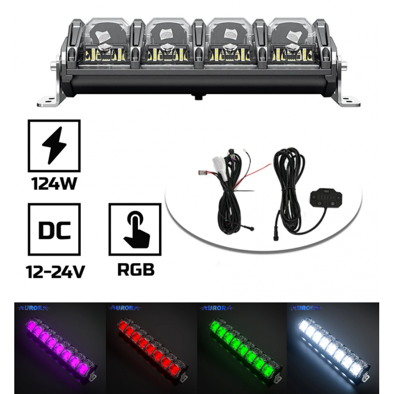 LED балка Aurora EVOLVE 10" 124Вт RGB (Адаптивный свет). AURORA ALO-N-10