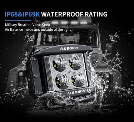 Світлодіодна LED фара Aurora 40Вт (Далеке світло з бічним засвіченням 180&deg;). AURORA ALO-2-P4E15D1
