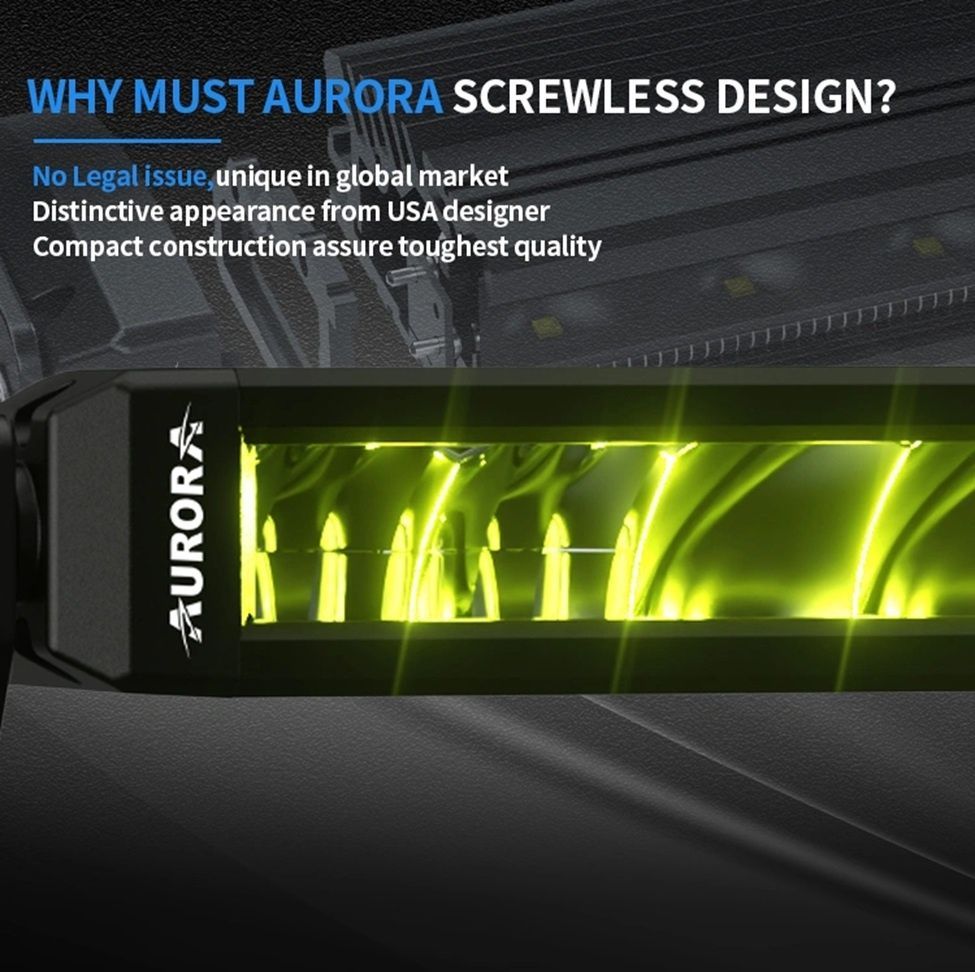 LED балка Aurora 10" 75Вт (Белый/желтый, комибинированый свет). AURORA ALO-S6-10-R5H1