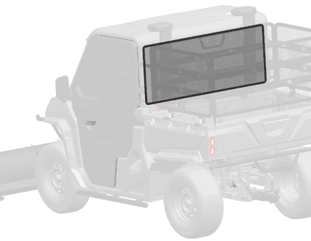 Заднє скло оригінал CFMOTO для всюдихода UFORCE U1000