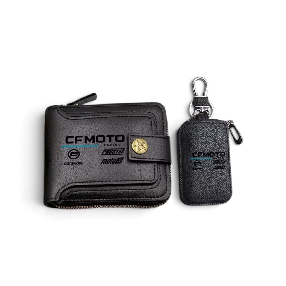 Подарунковий набір CFMOTO чоловічий гаманець та чохол для ключа, чорний