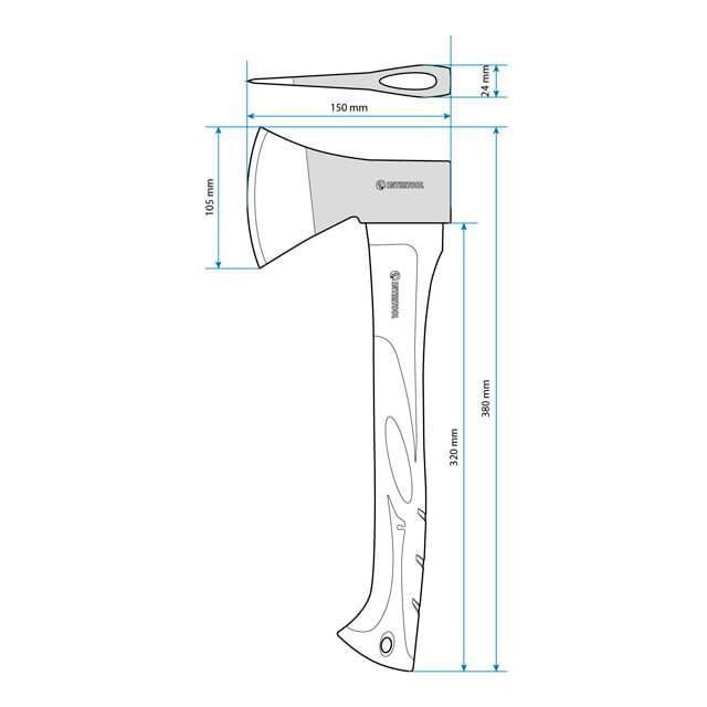 Топор 600г ручка из фибергласса. INTERTOOL