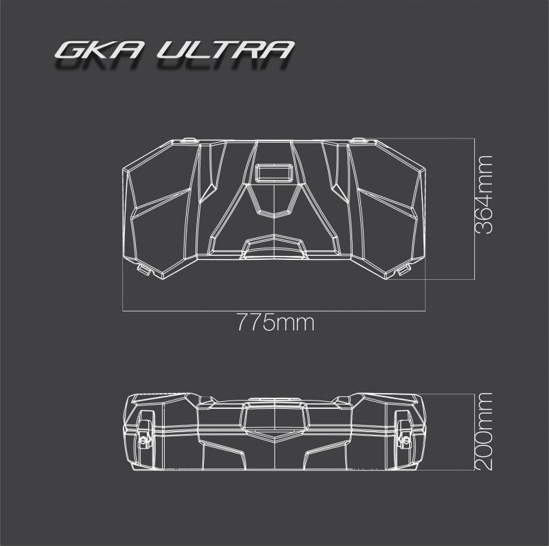 Кофр для квадроциклов универсальный передний/задний GKA ULTRA