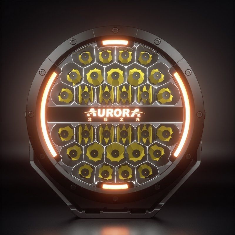 Світлодіодні LED фари Aurora 7" 120Вт (Комбіноване світло з ДХО)