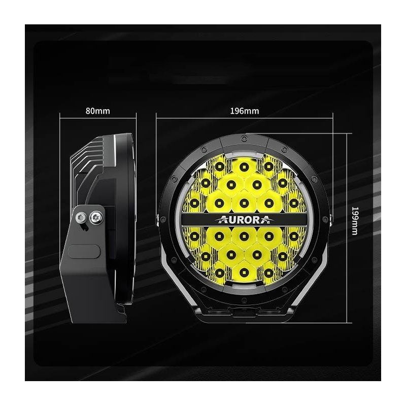 Світлодіодні LED фари Aurora 7" 120Вт (Комбіноване світло з ДХО)